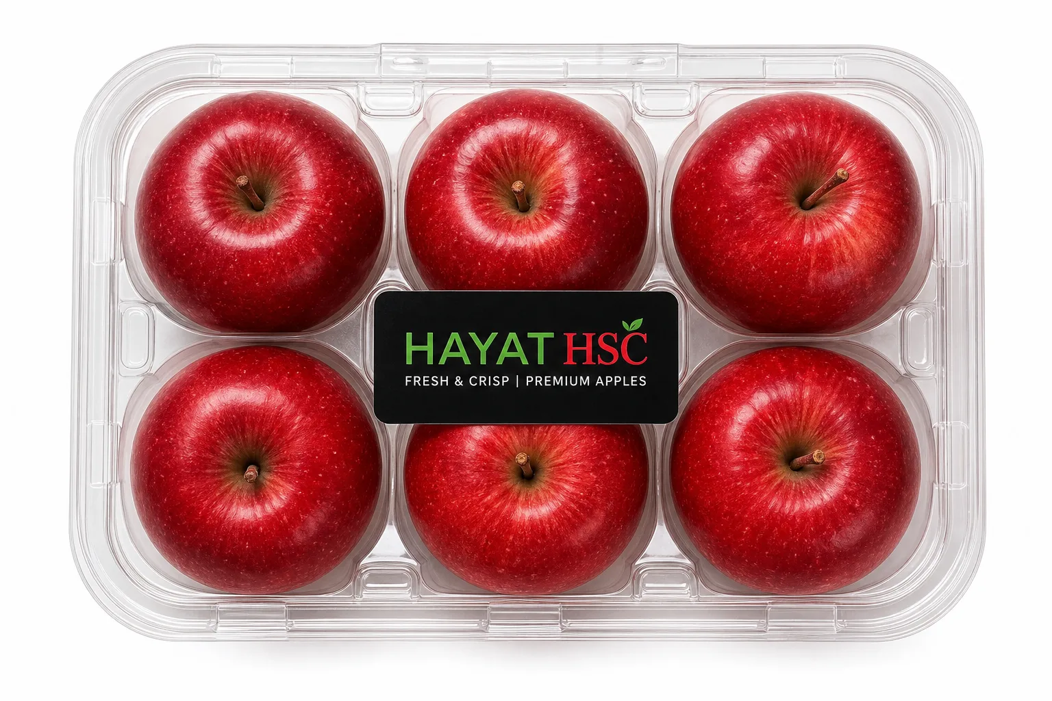 Apples in Hayat HSC retail packaging