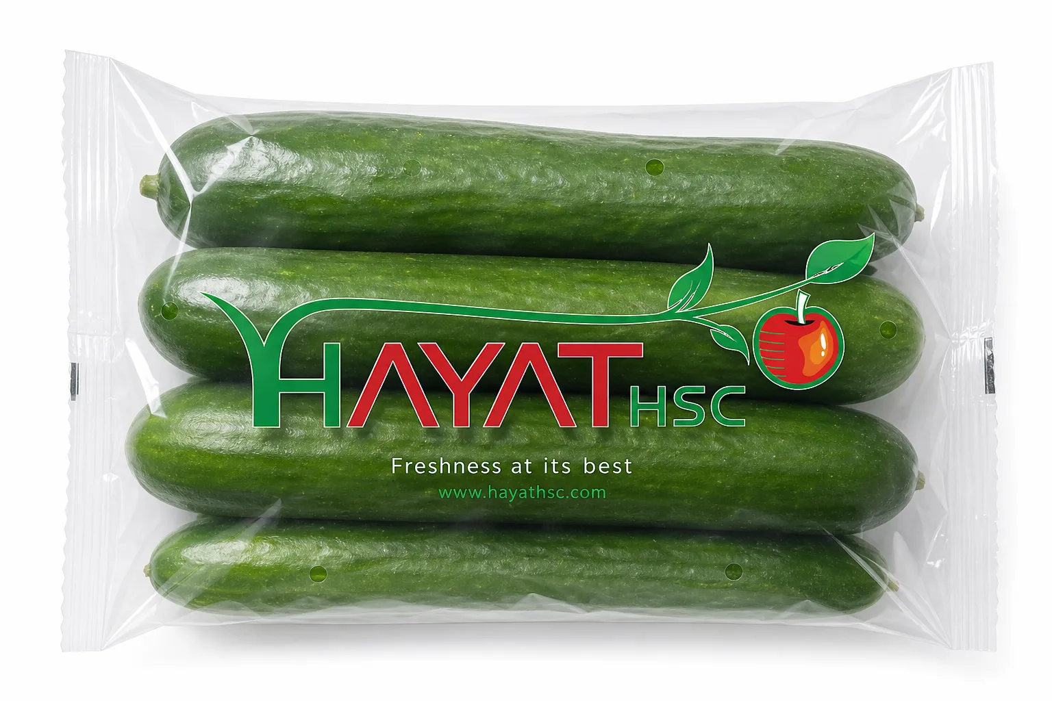 Cucumbers in Hayat HSC retail packaging